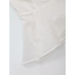 White Corset Top Women Sexy Backless Crop Top Summer Beach Bustier Top Streetwear Camis Holiday ropa de mujer voguable