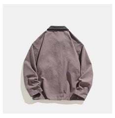 Voguable Harajuku Jacket Men Spring 2024 New Hip hop Coat Streetwear Zipper Casual Retro Lapel Jackets Man voguable