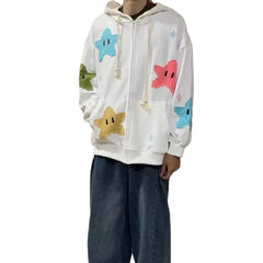 Women s Oversized Zip Up Hoodies Sweatshirts Y2K Clothes Cute Teen Girl Fall Casual Drawstring Jackets with Pockets voguable