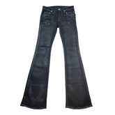 Voguable New Hand Brushed Wax Coat Slim Fit Casual Jeans Dark Style Pure Handmade Stackable Wear Resistant Harlan Pants for Teens voguable