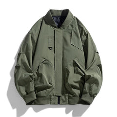 8XL  Autumn Winter Plus Size Jacket Men's Loose Fashion Coat 130kg Bomber Jacket Men Workwear Cargo Jacket High Street Outwear voguable