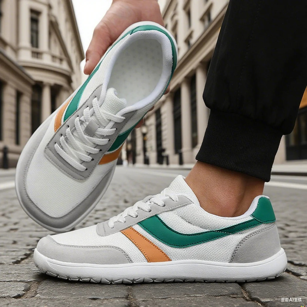 Voguable New Men's Wide Toe Shoes Comfortable Breathable Non Slip Sneakers Summer Fashionable Minimalist Trendy Mesh Casual Running Shoes voguable