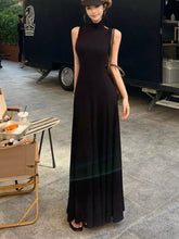 Women Sexy Vintage Summer Backless Dresses Slit Fit Sleeveless Spaghetti Strap Halther Evening Dress Club Party Prom Chic New voguable