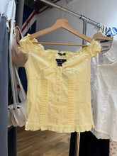 Voguable Yellow Sweet Folds Blouse Casual Single Top Women Breasted Ruffle Sleeveless Tank Cute Casual Tops Vest Preppy Style Camis Y2K voguable
