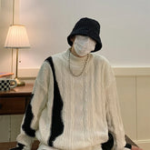 Voguable Winter Thicken Sweater Men Warm Fashion Retro Knitted Pullover Men Korean Loose Thick Long Sleeve Sweater Men Jumper Clothes voguable