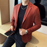 Voguable Men's Suit Jacket Spring New Ice Silk Cool Feeling Comfortable Seamless Jacket High-quality Formal Suit Jacket Size M-3XL voguable