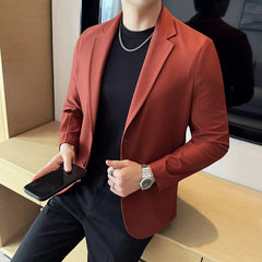 Voguable Men's Suit Jacket Spring New Ice Silk Cool Feeling Comfortable Seamless Jacket High-quality Formal Suit Jacket Size M-3XL voguable