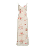 Flowers Mesh Double Layer Long Dress mysite