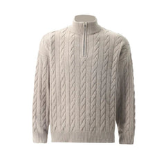 Winter Sweater Men Warm Fashion Casual Zipper Knitted Pullover Men Korean Loose Long Sleeved Sweater Mens Jumper Clothes M-2XL voguable