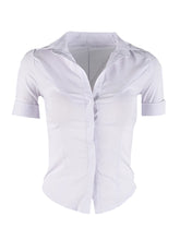 Voguable Sexy Women White Shirt Slim Short Sleeve Summer School Button Up Shirt Girls JK Casual Tunic Designed Harajuku Tops New voguable