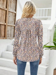 Voguable Women's Long Sleeve Casual Blouses Dressy Tunic Top V Neck Button Office Wear Fall Winter voguable