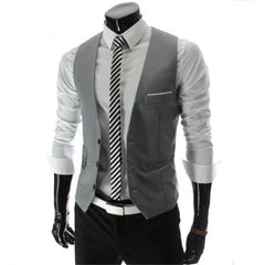 New Arrival Dress Vests For Men Slim Fit Mens Suit Vest Male Waistcoat Gilet Homme Casual Sleeveless Formal Business Jacket voguable