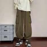 Voguable Spring and Autumn High Street Work Men's Thin Straight Wide Legs Fashion Trendy Sports Pants voguable