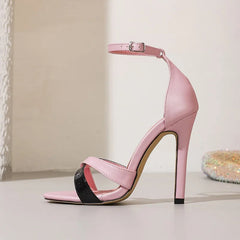 Voguable Sexy Street Style Open Toe Buckle Strap Woman Sandals Summer Thin High Heels Wedding Banquet Prom Female Shoes voguable