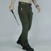 Voguable Summer Thin Loose Training Pants Man Sharkskin Soft Shell Quick Drying Rainy Day Outdoor Multiple Pockets Tactical Trousers voguable