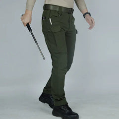 Voguable Summer Thin Loose Training Pants Man Sharkskin Soft Shell Quick Drying Rainy Day Outdoor Multiple Pockets Tactical Trousers voguable