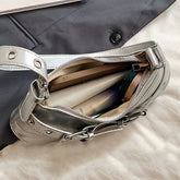 PU Vintage Shoulder Bag Y2K Hottie Handbag Adjustable Underarm Bag Women Waterproof Crossbody Bag Cool Handsome Solid Color Bags voguable