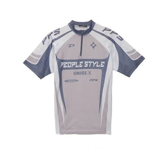 Unisex Cycling Elements Color Blocking T-shirt Men's Women's Sporty Breathable Slim Fit American Style Fashion Printed Top voguable