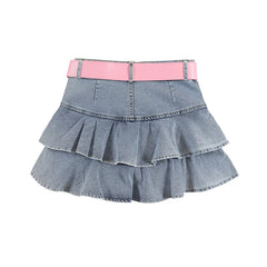 Voguable Vintage Skirts Y2k Korean Style Women Jean Skirt Blue Kawaii Harajuku A-Line Denim Skirt Chic Casual Fashion Summer Clothes voguable