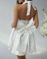 Voguable Elegant evening gown paired with tie and lace up dress, fashionable summer new women's clothing voguable