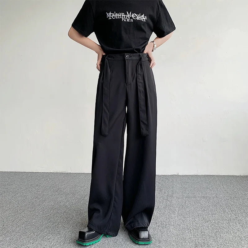 Voguable Oversized Black Suit Pants Men Fashion Social Men Dress Pants Korean Loose Straight Wide Leg Pants Men Office Formal Trousers voguable