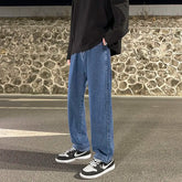 Spring Autumn New Fashion Solid Color Button Thin Men's Clothing Trend Korean Temperament Simplicity Youth Loose Straight Pants voguable