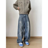 Streetwear Loose Jeans Men New Korean Style Fashion Loose Straight Wide Leg Pants Men's Brand Clothing baggy jeans hot