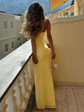 Spaghetti Strap Backless Sexy Maxi Dress For Women Gown Summer New Yellow Sleeveless Bodycon Long Dress Vestido voguable
