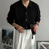 New Korean Luxury Men Cardigan Trendy Textured Long Sleeve Buttoned Korean Leisure Sweater Coats Premium Quality Knitwear M-3XL voguable