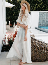Voguable Lace Patchwork Cover Up Dance Wear Sash Sexy Hot White Blouse Outerwear Summer Long Cardigan Kimono Summer Costume voguable