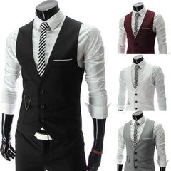 New Arrival Dress Vests For Men Slim Fit Mens Suit Vest Male Waistcoat Gilet Homme Casual Sleeveless Formal Business Jacket voguable