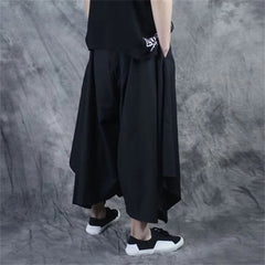 Voguable Pants For Men Summer Autumn Loose Wide Leg Harem Pant Japanese Style Kendo Culottes Pants High Street Harajuku Sweatpants voguable