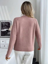 New lace round neck pullover long sleeved autumn and winter knitted sweater voguable