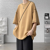 Summer Short Sleeve T-shirt Men Fashion Casual White Oversized T Shirt Men Streetwear Hip Hop Loose O-Neck Tshirt Mens Top S-2XL voguable