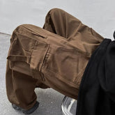 Cargo Pants Women Vintage American Stylish Loose Safari Style Unisex Street BF Fall All-match Harajuku Y2k Spring Trouser Chic voguable