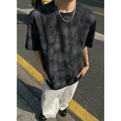 Men Loose Fit Tie Dye Short Sleeve Round Neck T-Shirt Summer Fashion Casual Streetwear Soft Breathable Oversized Tee Comfy Y2K voguable