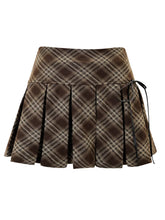 Winter Women Preppy Vintage Mini A-line Pleated Micro Plaid Skirt Gyaru 2000s Aesthetic Y2k Streetwear Grunge Fairycore Hot Sexy voguable