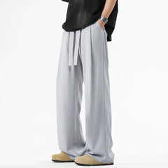 Voguable Men's Trousers New Spring/summer Loose Straight-leg Casual High-waisted Wide-leg Pants voguable