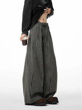 Voguable Y2K Fashion Women's Black Striped Baggy Pants Gothic Oversized Sweatpants Harajuku Emo Vintage Japanese 2000S Style Trousers voguable