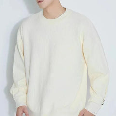 Mens High-End Long-Sleeved Round-Neck Sweater Autumn And Winter New Lazy Style Knitted Sweater Bottoming Inner Warm Tops Men