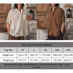 Men Casual Loose Hollow Out Short Sleeve Shirts with pockets Retro Fashion Vacation/Daily All-Match Tops Solid Color voguable