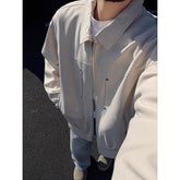 Spring Black Jacket Men Fashion Casual Apricot Jacket Men Streetwear Korean Loose Bomber Jacket Mens Short Coat M-3XL voguable