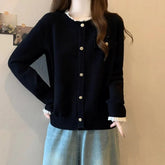 Voguable Sweater Women's Autumn Winter French Versatile Knitted Top Loose and Slimming Bottoming voguable