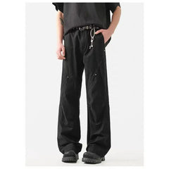 Straight Leg Jeans men Patchwork Design Vintage Retro Wash Distressed Denim Pants High Quality Streetwear Trendy Style voguable