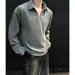 Spring Hoodie Men Oversized Casual Lapel Sweatshirt Men Korean Loose Pullover Hoodie Mens Hoody Male Long Sleeved T-shirt voguable