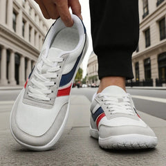 Voguable New Men's Wide Toe Shoes Comfortable Breathable Non Slip Sneakers Summer Fashionable Minimalist Trendy Mesh Casual Running Shoes voguable