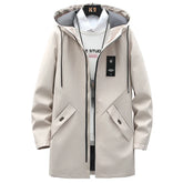 Mens Casual Long Jackets And Coats Hooded Streetwear Hip Hop Windbreaker Outwear gotmes-shop