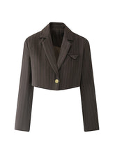 Fall Women Birthday Preppy Style Gyaru Rave Outfits 3 Piece Set Cropped Blazer + Design Vest + High Waist Mini Pleated Skirts voguable