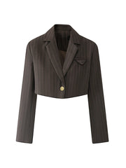 Fall Women Birthday Preppy Style Gyaru Rave Outfits 3 Piece Set Cropped Blazer + Design Vest + High Waist Mini Pleated Skirts voguable