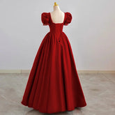 Voguable New Women Ball Gown Party Evening Dress Palace Style Elegant Short Sleeve Beading Lace-up Dubai Prom Wedding Dresses Vestidos voguable